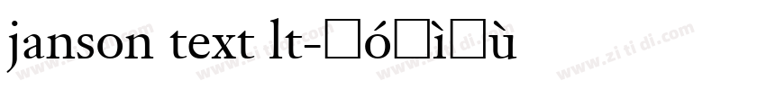 janson text lt字体转换